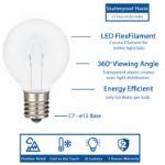 Pure White G40 U-Shaped LED Plastic Flex Filament Replacement Bulbs 25 Pack