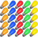 Multi S14 LED Plastic Filament Medium Base e26 Bulbs  - 25pk