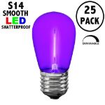 Purple S14 LED Plastic Filament Medium Base e26 Bulbs  - 25pk