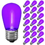 Purple S14 LED Plastic Filament Medium Base e26 Bulbs  - 25pk