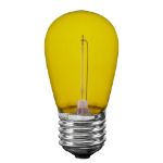 Yellow S14 LED Plastic Filament Medium Base e26 Bulbs  - 25pk