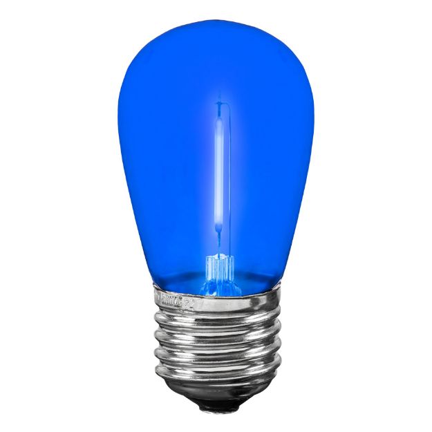 Blue LED S14 Bulbs with Filament LED 5 Pack - Novelty Lights IncNovelty ...