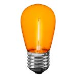 Orange S14 LED Plastic Filament Medium Base e26 Bulbs  - 5pk