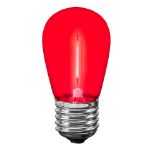 Red S14 LED Plastic Filament Medium Base e26 Bulbs  - 5pk