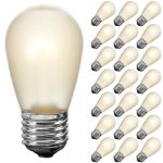 Frosted Warm White S14 U-Shaped LED Glass Flex Filament Replacement Bulbs 25 Pack