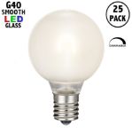 Warm White Satin Glass G40 U-Shaped LED Glass Flex Filament Replacement Bulbs 25 Pack