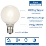 Warm White Satin Glass G40 U-Shaped LED Glass Flex Filament Replacement Bulbs 25 Pack