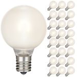 Warm White Satin Glass G40 U-Shaped LED Glass Flex Filament Replacement Bulbs 25 Pack
