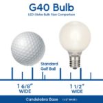 Warm White Satin Glass G40 U-Shaped LED Glass Flex Filament Replacement Bulbs 25 Pack