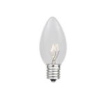 Clear Twinkle C7 7 Watt Bulbs 25 Pack