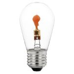 LED Flicker Flame S14 LED Plastic Medium Base e26 Bulbs  - 25pk