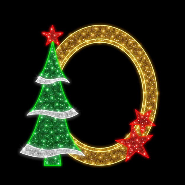Photo OP Frame With Tree and Stars