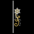 6' Pole Mount Snowflake with Swirls