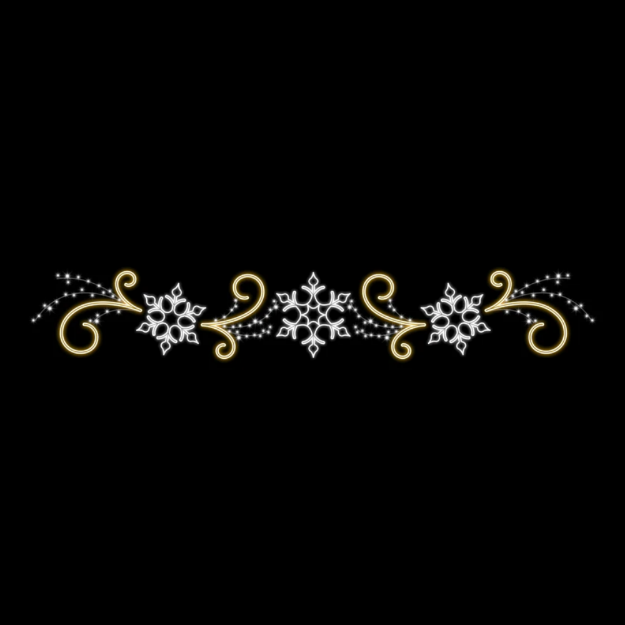 15' Wide streamer with 3 Snowflakes