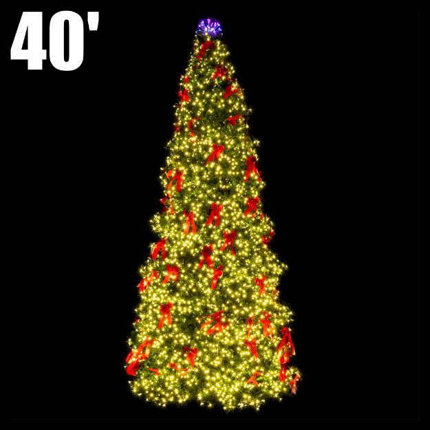 40' Classic Sequoia Lit Tree with Metal Frame