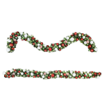 9' Sequoia Candy Decorated Garland Pre-Lit with Warm White LEDs