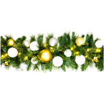 9' Sequoia Garland with Warm White LED Lights and Treasure Themed Ornaments