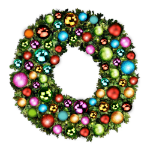 72" Sequoia Wreath with Warm White LED Lights and Tropical Themed Ornaments