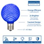 Multi Color Diamond Faceted LED G40 Globe Bulbs - 25pk