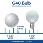 Pure White Diamond Faceted LED G40 Globe Bulbs - 25pk