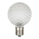 Warm White Diamond Faceted LED G40 Globe Bulbs - 25pk