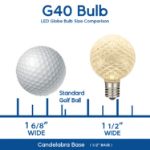 Warm White Diamond Faceted LED G40 Globe Bulbs - 25pk