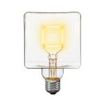 LED Square Warm White Medium Base Glass Filament Bulb - 1pk