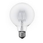 LED G95 Globe Pure White Medium Base Glass Filament Bulb - 4pk