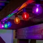 Rainbow Color LED G50 Plastic Filament LED Globe Bulbs - 25pk
