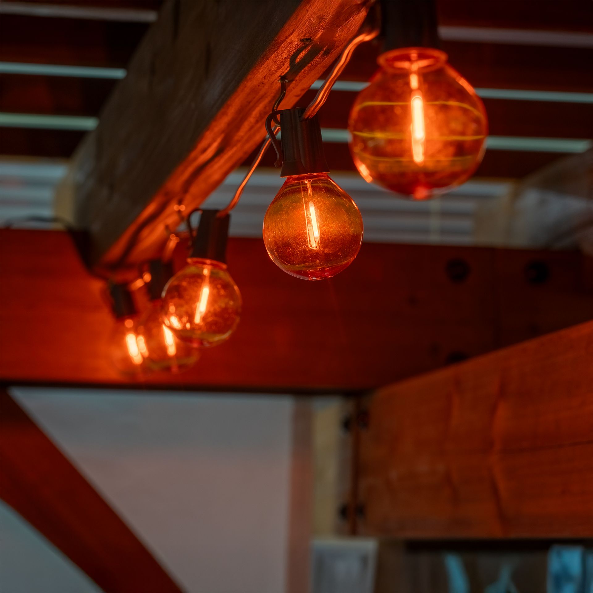 Orange LED G40 plastic Globe Light Bulbs - Novelty Lights Novelty ...