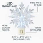 Winter Night Light - Snowflake - Swivel Plug w/LED Bulb