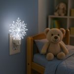 Winter Night Light - Snowflake - Swivel Plug w/LED Bulb