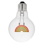 LED Rainbow Decorative Filament G80 Medium Base Glass Bulb  - 1pk
