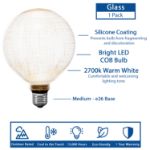 Echelon Ivory G125 LED Glass Globe Bulb for Pendants and Patio Strings