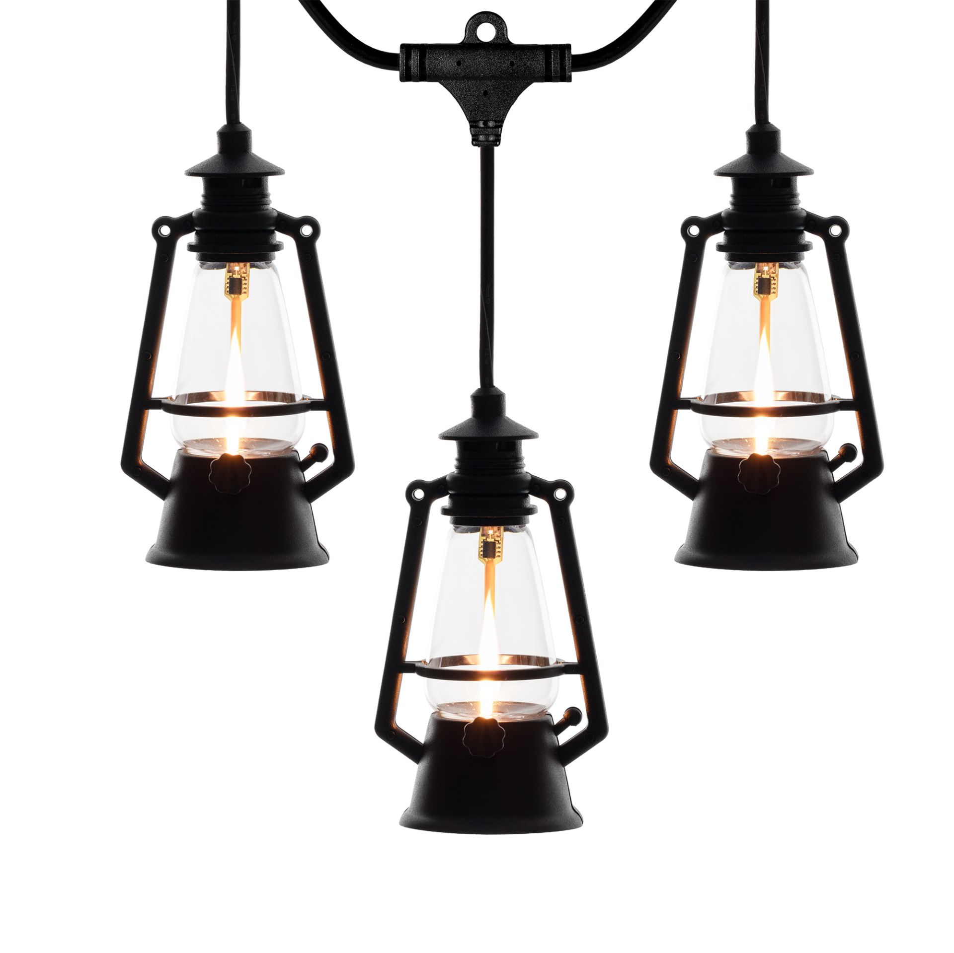 Oil lamp lights illuminated