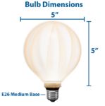 Opaline Radiance G125 LED Glass Globe Bulb for Pendants and Patio Strings