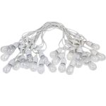 24' RGBWW 12 LED S14 Patio Light String 24" Spacing w/Remote - White Wire