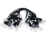24' RGBWW 12 LED S14 Patio Light String 24" Spacing w/Remote - Black Wire