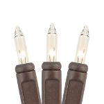 Non Connectable Clear Brown Wire Mini Lights 10 Light 5.5'