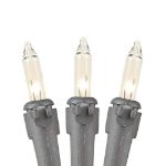 Brown Wire Clear Christmas Mini Lights 50 Light 11 Feet Long