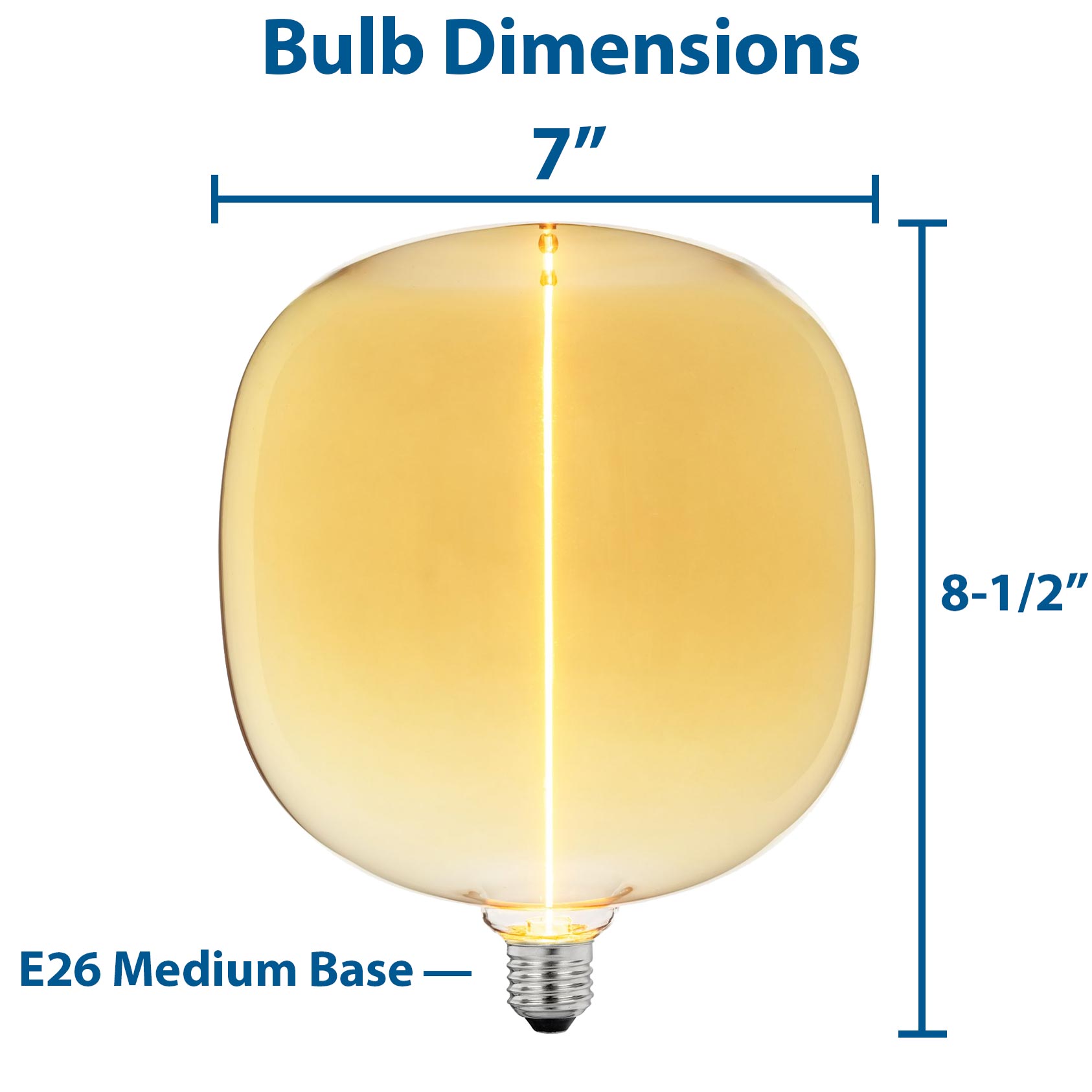 Gold Flex Filament bulb dimensions