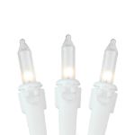Frosted Christmas Mini Lights 100 Light 50 Feet Long on White Wire