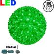 Coaxial 100 Green LED 7.5" Sphere