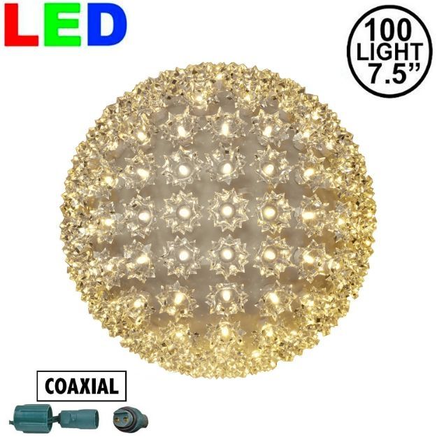 Coaxial 100 Warm White LED 7.5" Sphere