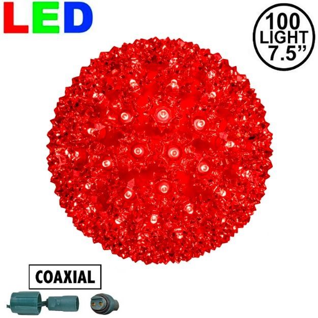 Coaxial 100 Red LED 7.5" Sphere