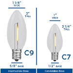 Red C7 LED Plastic Filament Replacement Bulbs 25 Pack