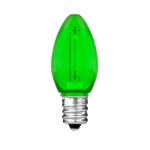 Green C7 LED Plastic Filament Replacement Bulbs 25 Pack
