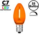 Orange C7 LED Plastic Filament Replacement Bulbs 25 Pack