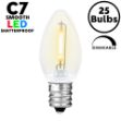 Warm White C7 LED Plastic Filament Replacement Bulbs 25 Pack