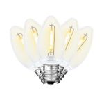 Warm White C7 LED Plastic Filament Replacement Bulbs 25 Pack